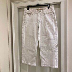 Christopher Blue Cropped White Jean